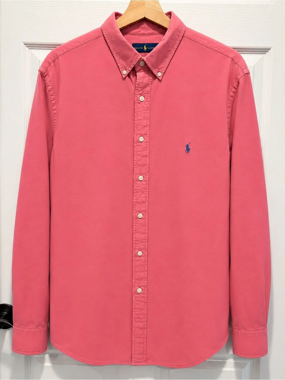 Polo by Ralph Lauren Men's Button-Down Shirt in Coral Pink